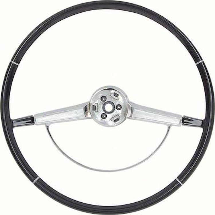 9741875 Steering Wheel with Horn Ring 1965-66 Impala; Black