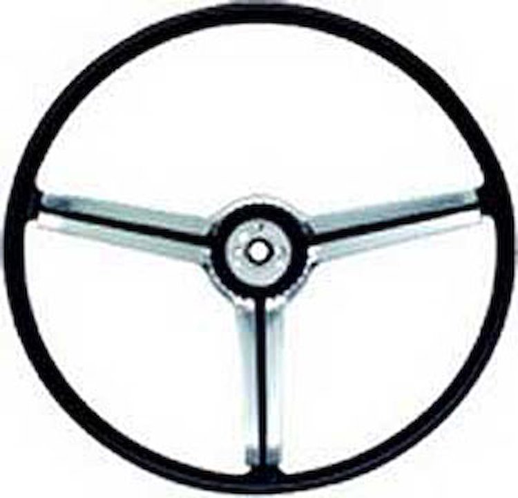 1968 Steering Wheel with Spokes and Brushed Chrome Spider Insert