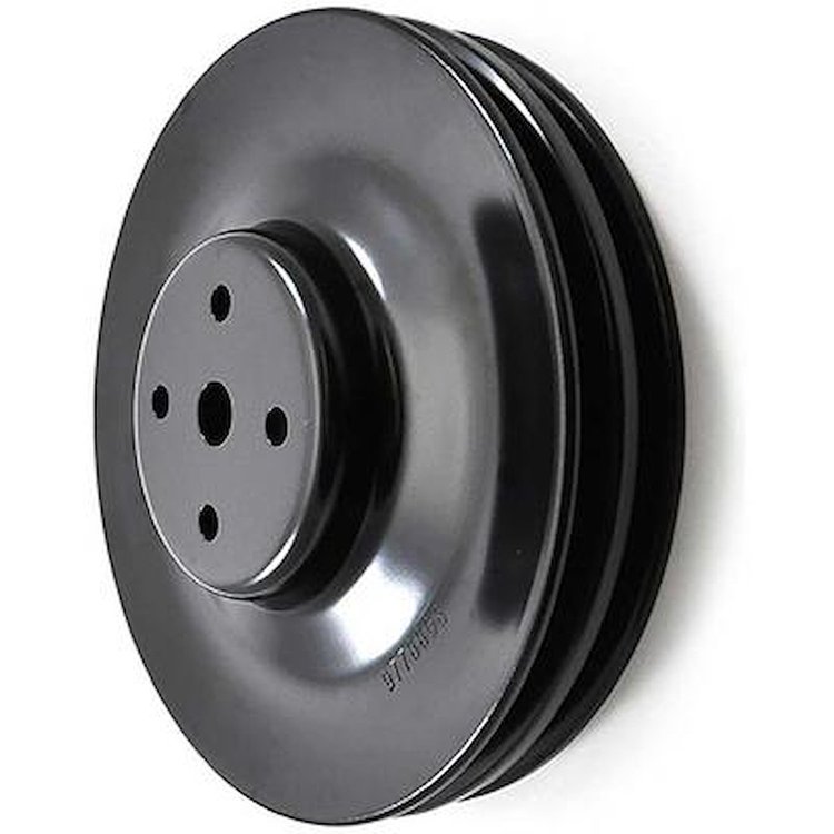 9778808 1965-66 Pontiac, Water Pump Pulley, 326, 389, 421, Double Groove, 8" diameter