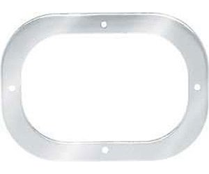 1968-72 Gearshift Boot Retainer Plate ; Chrome ; For Hurst or 4 Speed Manual Trans
