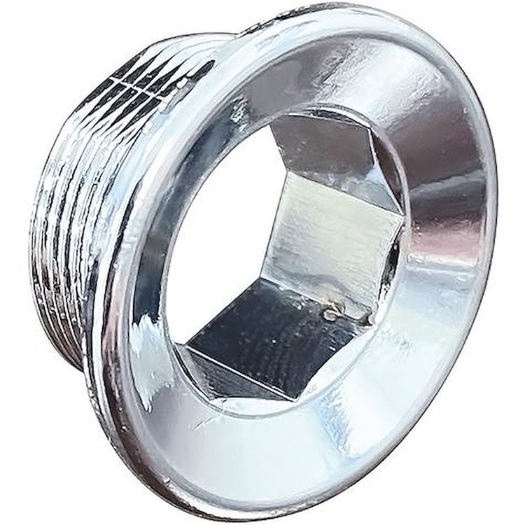 9797779 1968-69 GTO/Tempest/Lemans, 1969 Firebird, Full Size (Exc Grand Prix), Glove Box Door Lock Cyl Bezel Nut, Chrome Plated