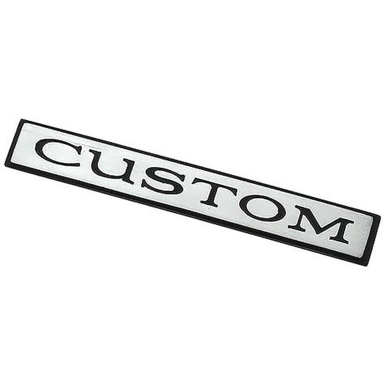 9823098 1970-72 Buick Skylark, Quarter Panel Emblem, "CUSTOM"