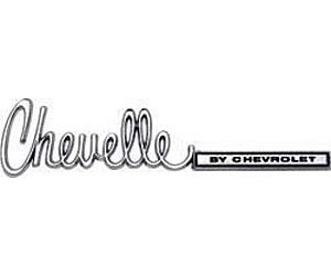 "Chevelle By Chevrolet" Trunk Emblem 1971-1972 Chevelle