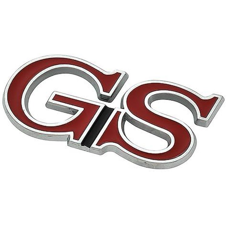 9870588 1970-72 Buick Skylark Custom, Trunk/Decklid Emblem, "GS"