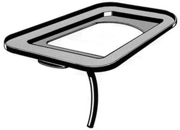 9B624 Shaker Hood Scoop Seal and Plate-1969-71 Ford Mustang; with Drain Hose