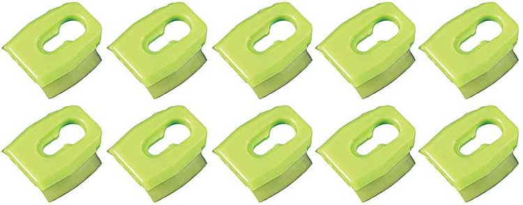 A10220K Plastic Body Side Molding Clip,Stud Mount, Green, 10-Piece Set