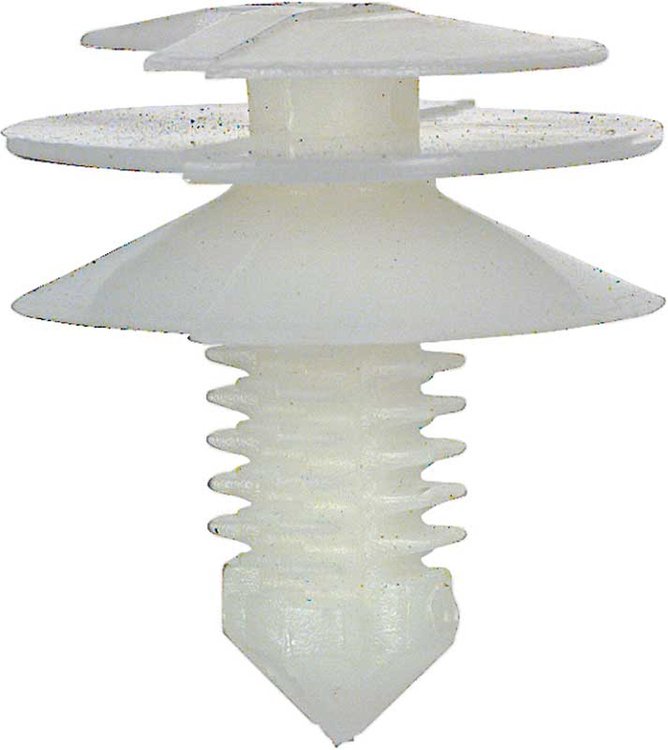 A11774 1965-86 GM, Interior Door Panel Clip, White Nylon, Each