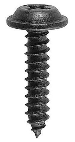 A12215 Tapping Screw, Phillips Flat Washer Head, #8 x 3/4", Black, Each