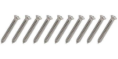 A1423K Chrome Trim Screw, #8 x 1-1/4", w/ Undersized #6 Phillips Oval Head, 10 Piece Set