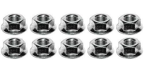 A14873K Serrated Self locking Hex Nut, #10-24 Thread Size, 10 Piece Set