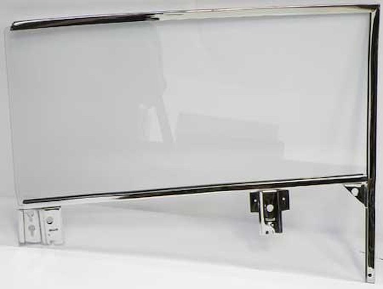 A1603 Door Glass Assembly; 1959-60 Full Size Chevrolet 2 Door Hardtop With Clear Glass; LH