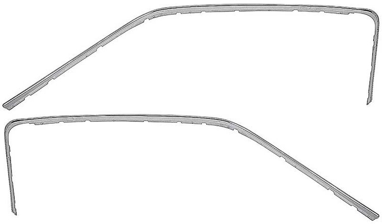 A1701 Roof Rail Sash Moldings 1967-68 Mustang; Fastback