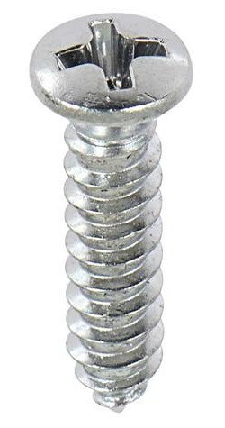 A1799 Chrome Trim Screw, #8 x 3/4", w/ Undersized #6 Phillips Oval Head
