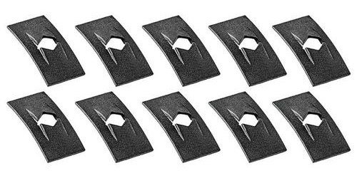 A2100K Push On Flat Nut, Fits 3/32" Stud, Black Phosphate Coated, 10 Piece Set