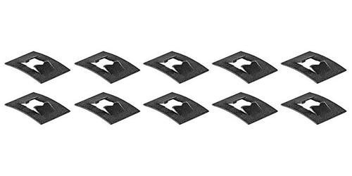 A2102K Push On Flat Nut, Fits 5/32" Stud, Black Phosphate Coated, 10 Piece Set