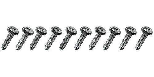 A2774K Washer Head Chrome Trim Screw, #8 x 5/8" w/ Small Flush Free Spinning Washer, 10 Piece Set