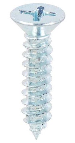 A2807 #8 x 3/4" Phillips Flat Head Tap Screw Zinc