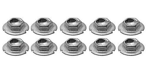 A2896K Thread Cutting Pal Nut, 3/16" Stud Size, Hex Washer Head, Zinc Plated