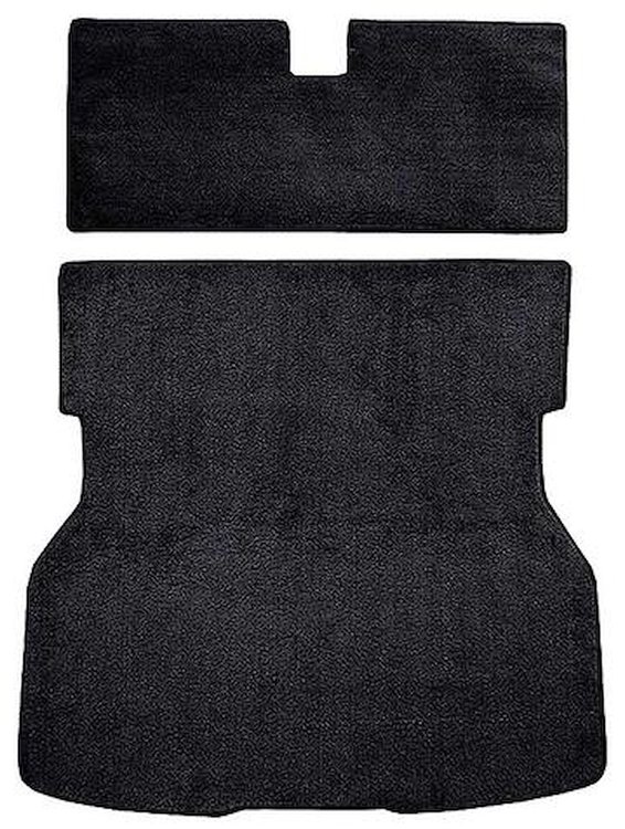 A4021A01 Rear Cargo Area Cut Pile Carpet Set 1979-82 Mustang With Solid Rear Seat Back; Black