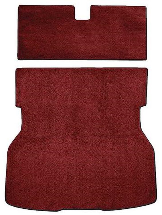 A4021A15 Rear Cargo Area Cut Pile Carpet Set 1979-82 Mustang With Solid Rear Seat Back; Maroon