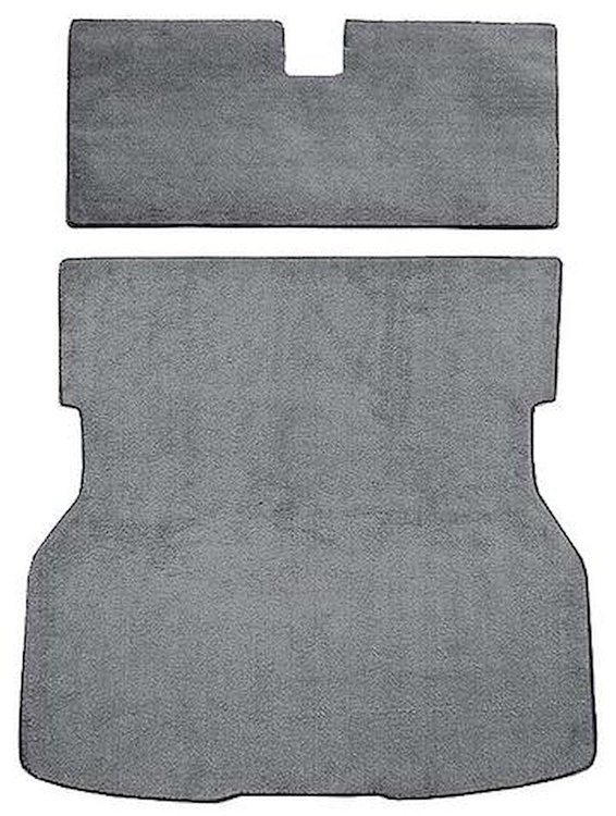 A4021A25 1979-82 Mustang with Solid Rear Seat Back Rear Cargo Area Cut Pile Carpet Set - Medium Gray