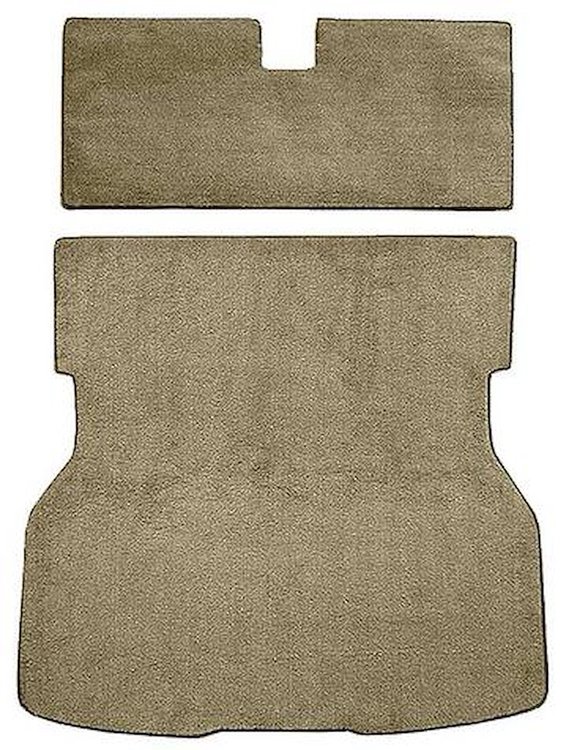 A4021A69 Rear Cargo Area Cut Pile Carpet Set 1979-82 Mustang With Solid Rear Seat Back; Medium Saddle