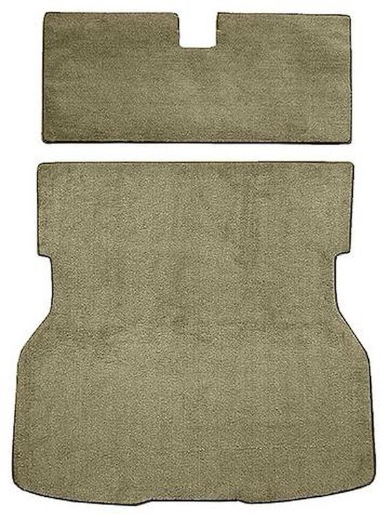A4021B69 Rear Cargo Area Cut Pile Carpet Set With Mass Backing 1979-82 Mustang; Medium Saddle