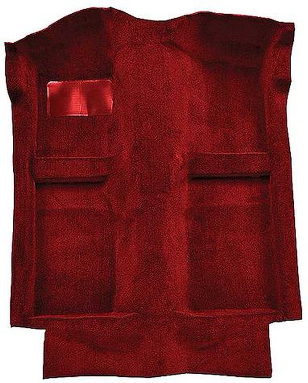 A4025A21 Passenger Area Cut Pile Floor Carpet Set 1983-93 Mustang Convertible; Oxblood