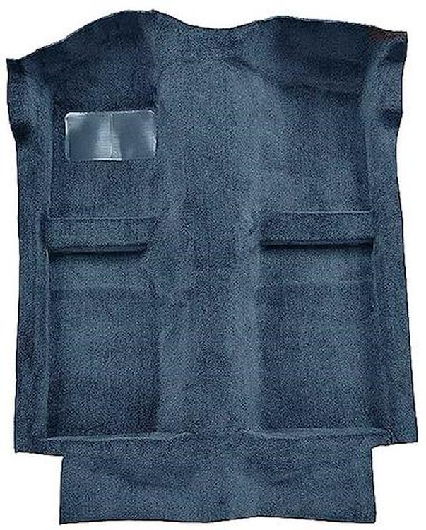 A4025A63 Passenger Area Cut Pile Floor Carpet Set 1983-93 Mustang Convertible; Crystal Blue
