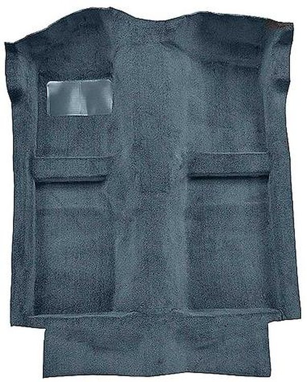 A4025A64 Passenger Area Cut Pile Floor Carpet Set 1983-93 Mustang Convertible; Steel Blue