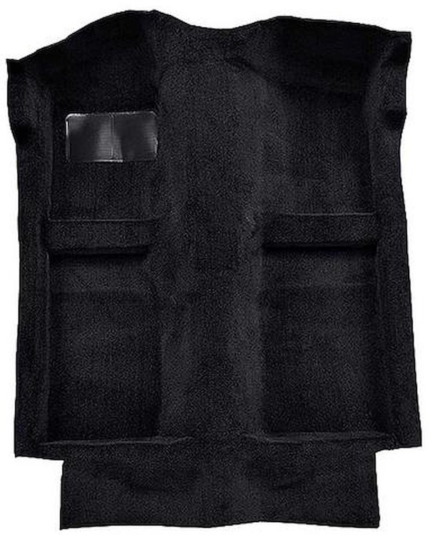 A4025B01 Passenger Area Cut Pile Floor Carpet With Mass Backing 1983-93 Mustang Convertible; Black