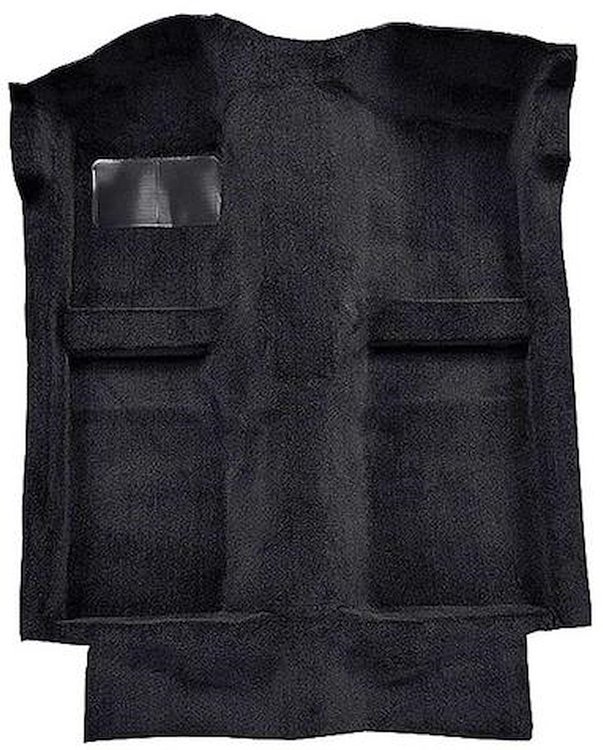 A4025B13 Passenger Area Cut Pile Floor Carpet With Mass Backing 1983-93 Mustang Convertible; Ebony