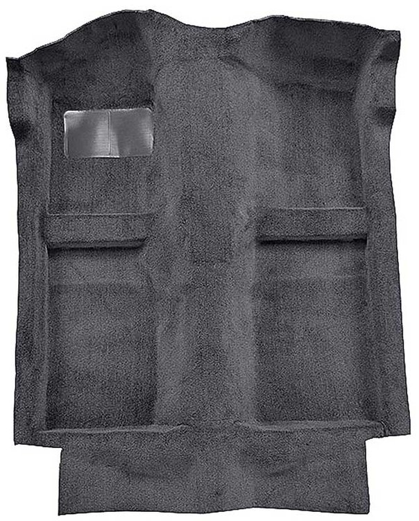 A4025B47 Passenger Area Cut Pile Floor Carpet With Mass Backing 1983-93 Mustang Convertible; Dark Gray