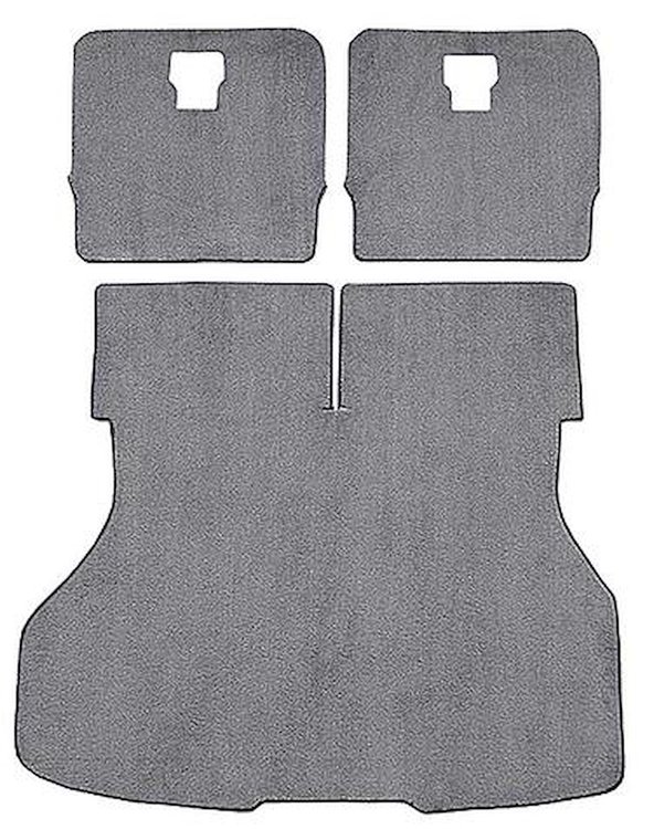 A4026A25 Rear Cargo Area Cut Pile Carpet Set 1987-93 Mustang Hatchback; Medium Gray
