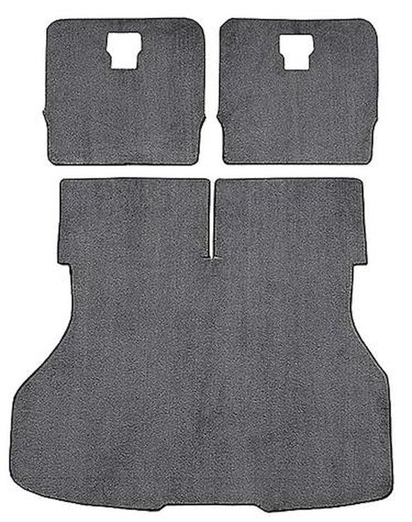 A4026A47 Rear Cargo Area Cut Pile Carpet Set 1987-93 Mustang Hatchback; Dark Gray