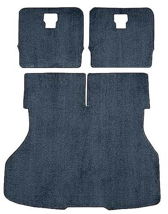 A4026A63 Rear Cargo Area Cut Pile Carpet Set 1987-93 Mustang Hatchback; Crystal Blue