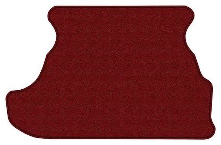 A4028A21 Cut Pile Carpet Trunk Floor Mat 1979-93 Mustang Coupe; Oxblood
