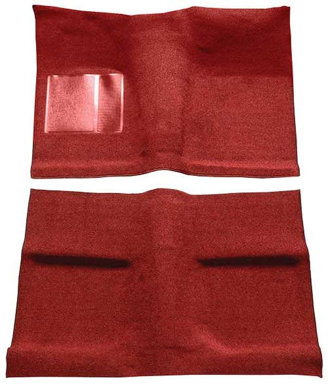 A4030A02 Molded Carpet Set 1964 Mustang; Coupe; Front and Rear; 80%-20% Loop; 2-Piece; Red