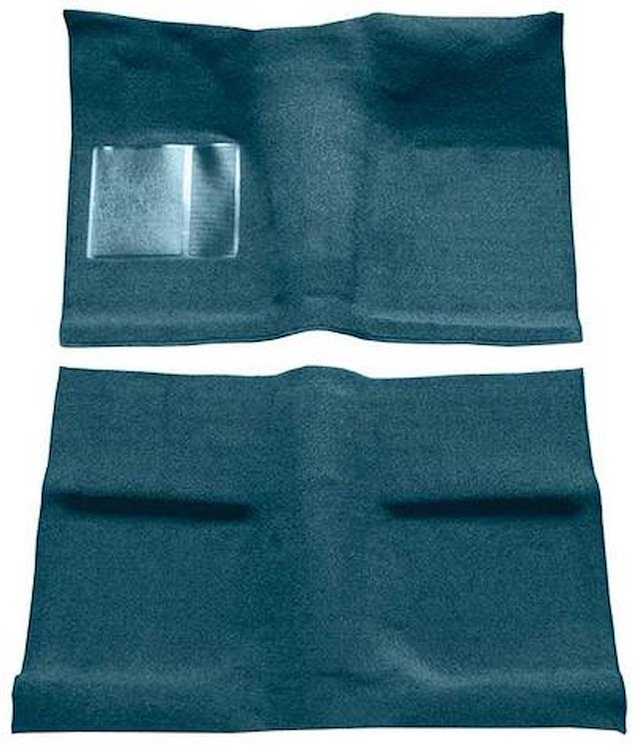 A4030A06 Molded Carpet Set 1964 Mustang; Coupe; Front and Rear; 80%-20% Loop; 2-Piece; Aqua