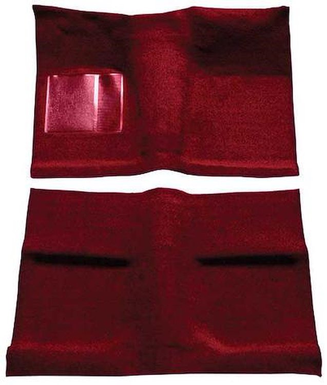 A4030A15 Molded Carpet Set 1964 Mustang; Coupe; Front and Rear; 80%-20% Loop; 2-Piece; Maroon