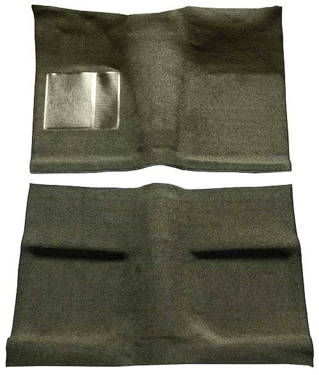 A4030A19 Molded Carpet Set 1964 Mustang; Coupe; Front and Rear; 80%-20% Loop; 2-Piece; Moss Green