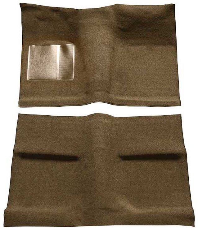A4030A69 Molded Carpet Set 1964 Mustang; Coupe; Front and Rear; 80%-20% Loop; 2-Piece; Medium Saddle