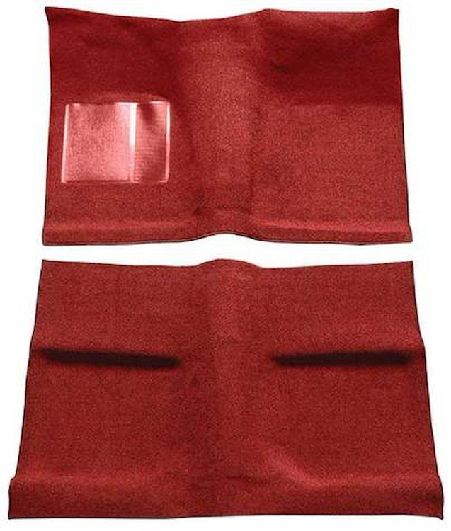 A4030B02 Passenger Area Loop Floor Carpet Set With Mass Backing 1964 Mustang Coupe; Red