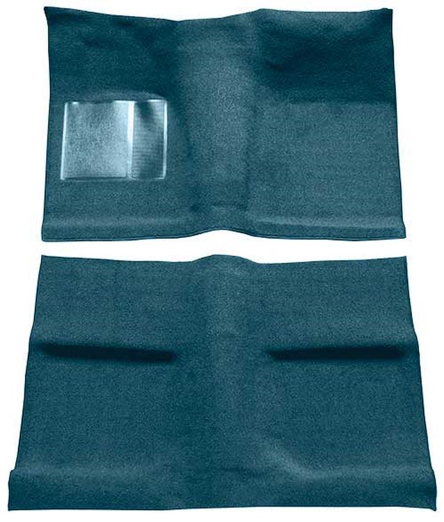 A4030B06 Passenger Area Loop Floor Carpet Set With Mass Backing 1964 Mustang Coupe; Aqua