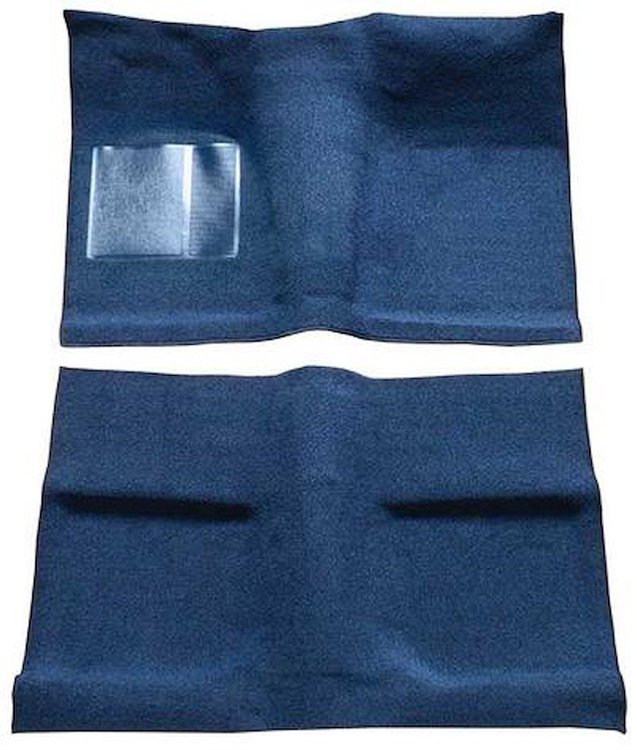 A4030B12 Passenger Area Loop Floor Carpet Set With Mass Backing 1964 Mustang Coupe; Dark Blue