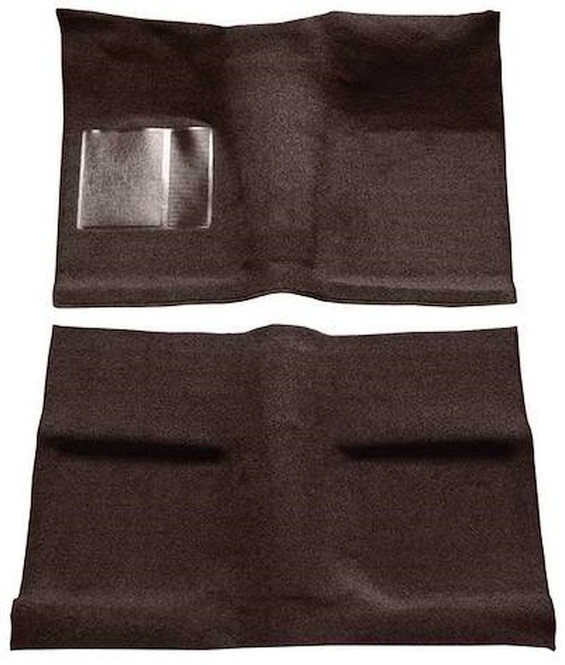 A4030B30 Passenger Area Loop Floor Carpet Set With Mass Backing 1964 Mustang Coupe; Dark Brown