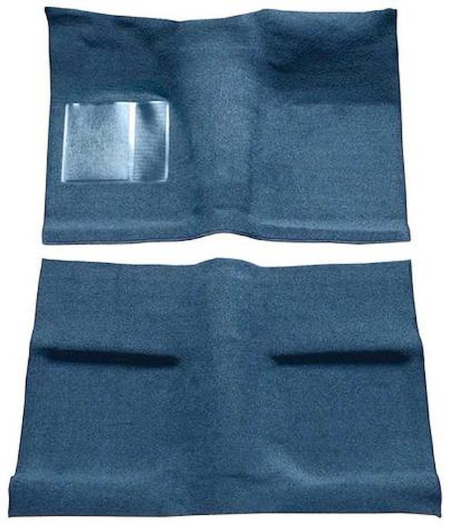 A4030B41 Passenger Area Loop Floor Carpet Set With Mass Backing 1964 Mustang Coupe; Medium Blue