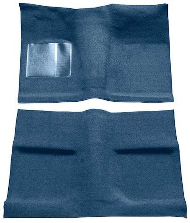 A4030B62 Passenger Area Loop Floor Carpet Set With Mass Backing 1964 Mustang Coupe; Ford Blue