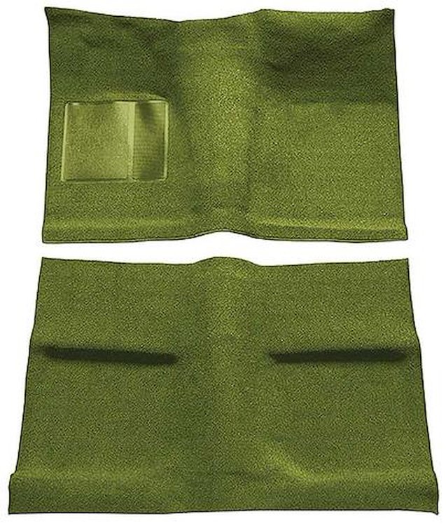 A4031A19 Passenger Area Nylon Loop Floor Carpet Set 1964 Mustang Coupe; Moss Green