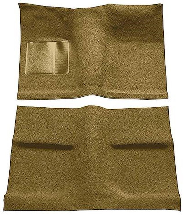A4031A69 Passenger Area Nylon Loop Floor Carpet Set 1964 Mustang Coupe; Medium Saddle